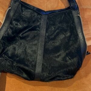 Black pony hair Designer-Style Women’s Handbag